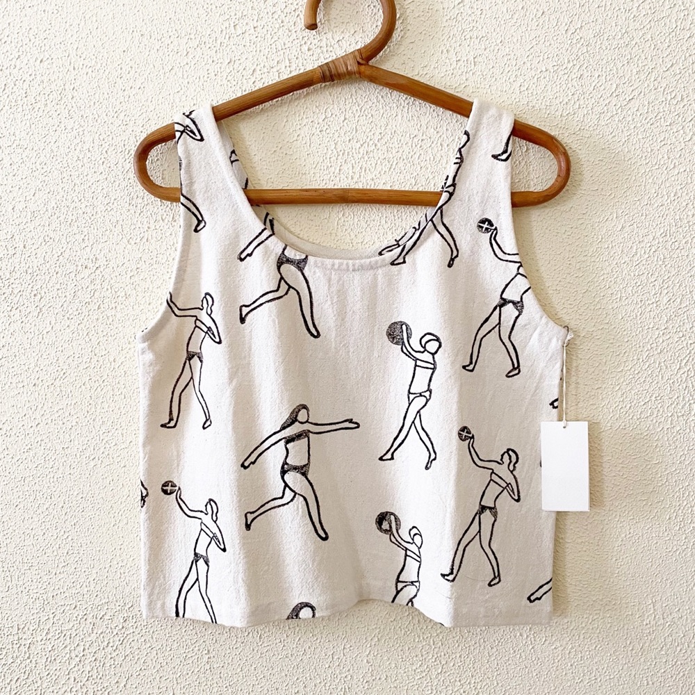 PO-EM Block Print Villa Tank S